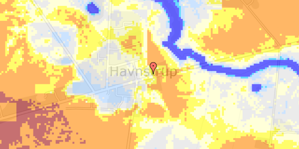 Ekstrem regn på Haunstrup Hovedgade 20