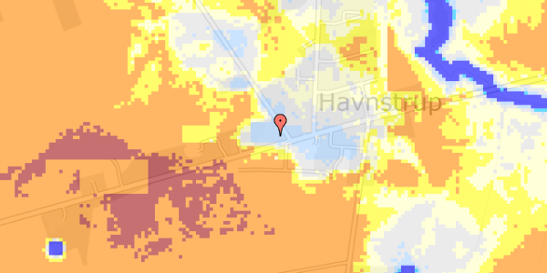 Ekstrem regn på Haunstrup Hovedgade 52