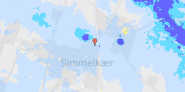 Ekstrem regn på Simmelkær Hovedgade 45