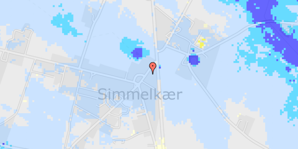 Ekstrem regn på Simmelkær Hovedgade 46