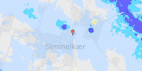 Ekstrem regn på Simmelkær Hovedgade 48