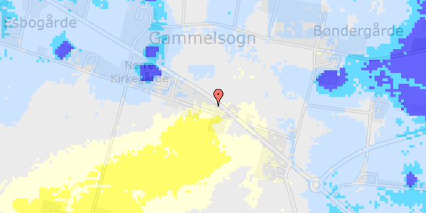 Ekstrem regn på N J Fjordsvej 2