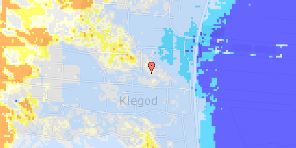 Ekstrem regn på Fladsbjergvej 100