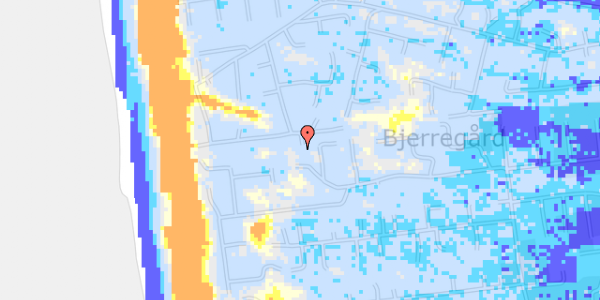 Ekstrem regn på Bjerregårdsvej 343