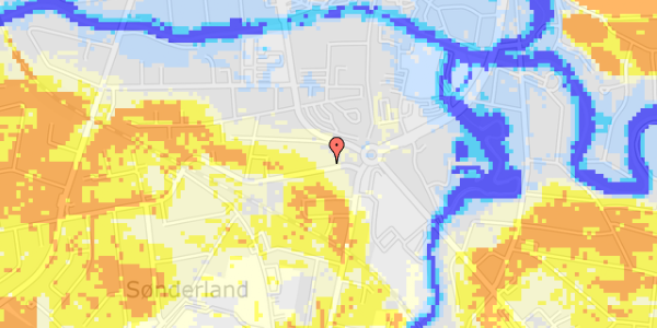 Ekstrem regn på Sønder Alle 8, kl. 4