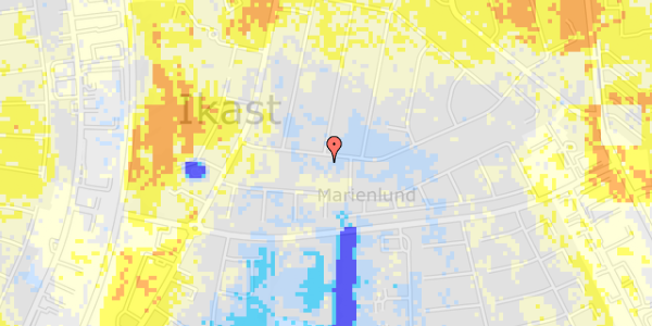 Ekstrem regn på Jørgen Kroghs Vej 20