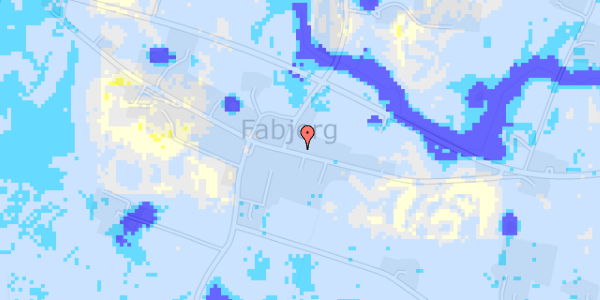 Ekstrem regn på Fabjergstad 65