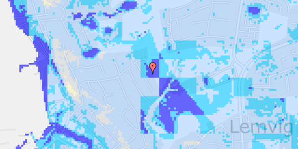 Ekstrem regn på Nørrebjerg 61