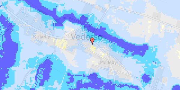 Ekstrem regn på Vesterhavsvej 74