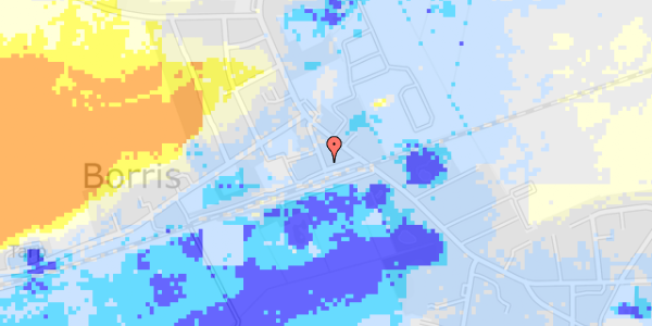 Ekstrem regn på Borgergade 2B, 1. th