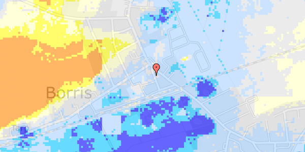 Ekstrem regn på Borgergade 5, 1. th