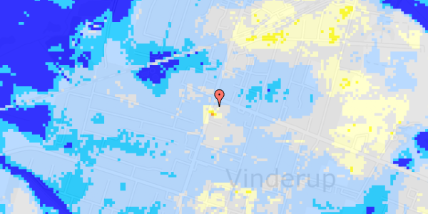 Ekstrem regn på Søndergade 25, 1. 