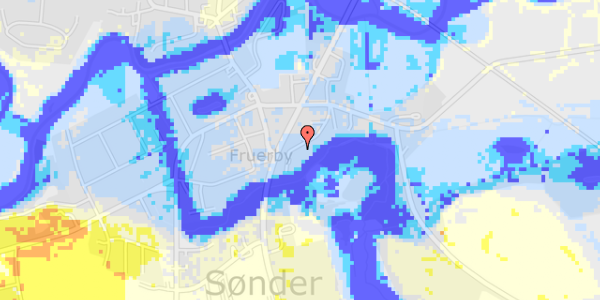 Ekstrem regn på Fruerbyvej 15