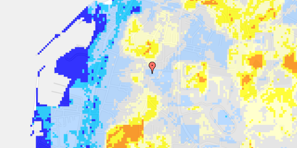 Ekstrem regn på Kirkegårdsvej 8, st. 