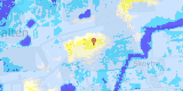 Ekstrem regn på Spireavej 28