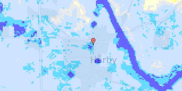 Ekstrem regn på Hårby Bygade 47