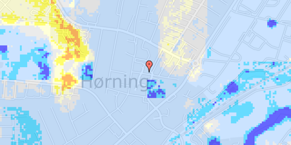 Ekstrem regn på Nørre Alle 3