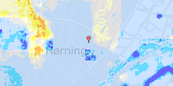 Ekstrem regn på Nørre Alle 9, kl. 