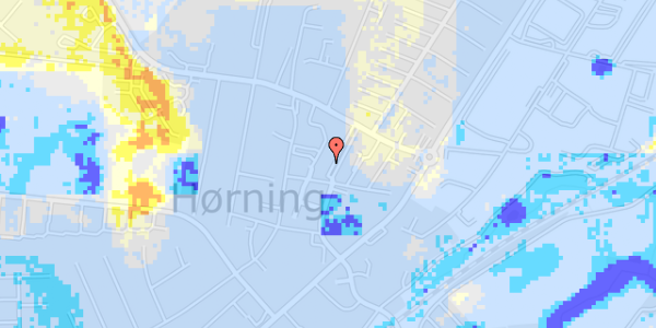 Ekstrem regn på Nørre Alle 13