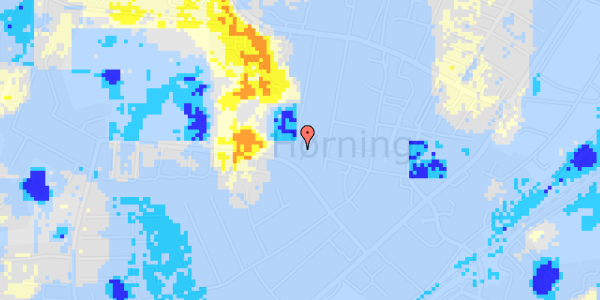 Ekstrem regn på Nyvangsvej 25