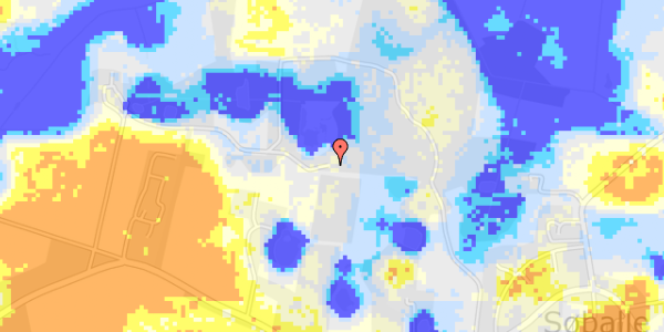 Ekstrem regn på Sødalsvej 2