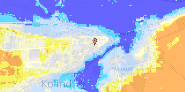 Ekstrem regn på Bredgade 33, 1. th