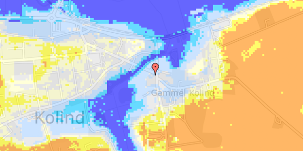 Ekstrem regn på Bredgade 40E, 1. tv