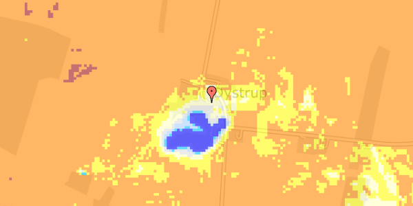 Ekstrem regn på Dystrup Tværvej 11