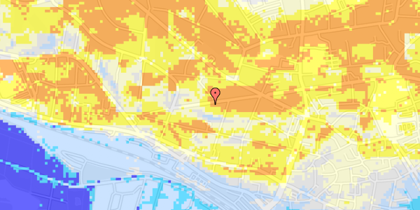 Ekstrem regn på Danmarksgade 17, 1. th