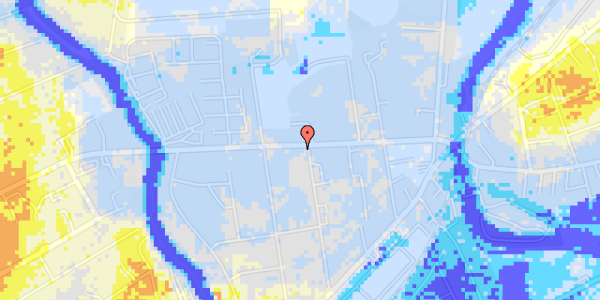 Ekstrem regn på Dronningborg Boulevard 80