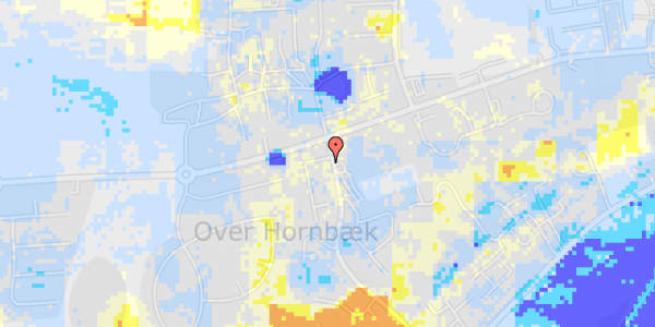 Ekstrem regn på H.C. Ørsteds Vej 1