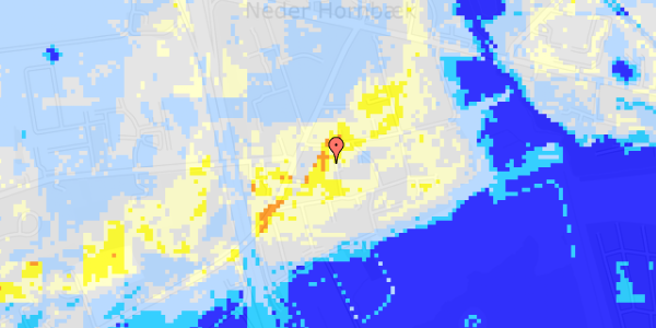 Ekstrem regn på Hornbæk Kirkevej 4