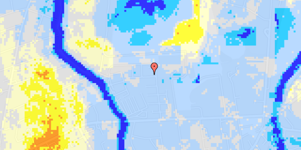 Ekstrem regn på Løvenholmvej 222