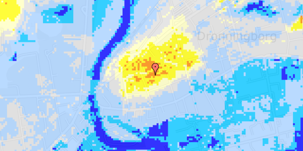 Ekstrem regn på Rønne Alle 2