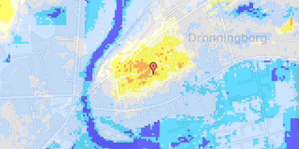 Ekstrem regn på Rønne Alle 4