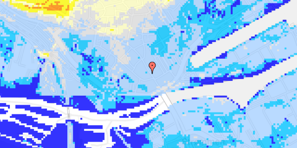 Ekstrem regn på Storegade 12, 1. th