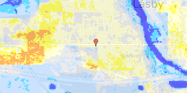 Ekstrem regn på Gl Silkeborgvej 25