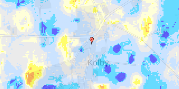 Ekstrem regn på Kolby Hovedgade 16