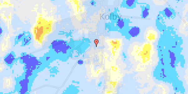 Ekstrem regn på Kolby Hovedgade 62