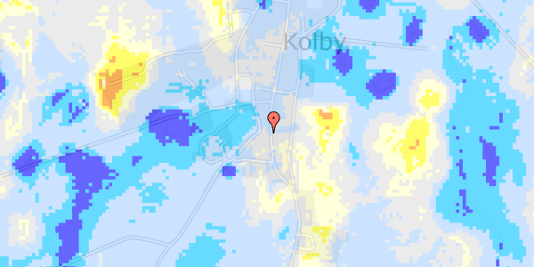 Ekstrem regn på Kolby Hovedgade 64