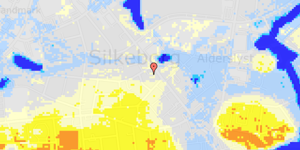 Ekstrem regn på Borgergade 71, 1. tv