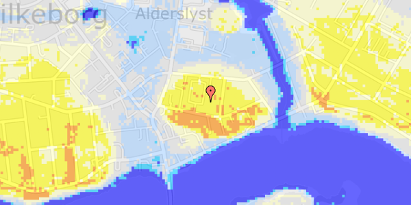 Ekstrem regn på Færgegården 6, 1. th