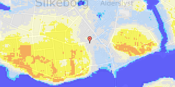 Ekstrem regn på Guldbergsgade 9B, 1. tv