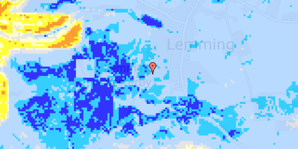 Ekstrem regn på Lemming Vesterbyvej 36