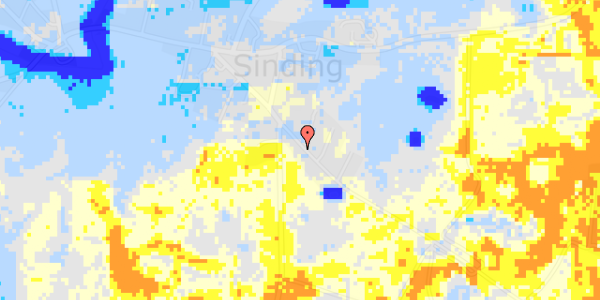 Ekstrem regn på Sinding Hovvej 23