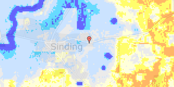 Ekstrem regn på Sindingvej 65