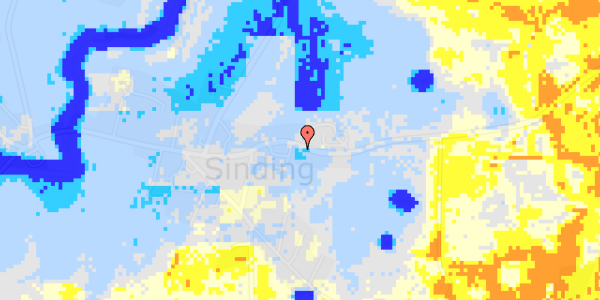 Ekstrem regn på Sindingvej 71