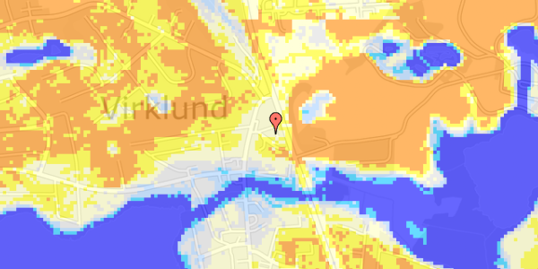 Ekstrem regn på Virklundvej 7, 1. th