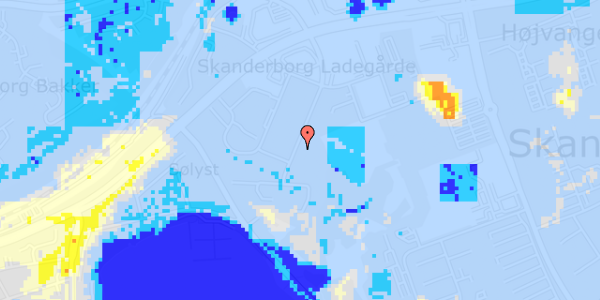 Ekstrem regn på Fredensborgvej 10