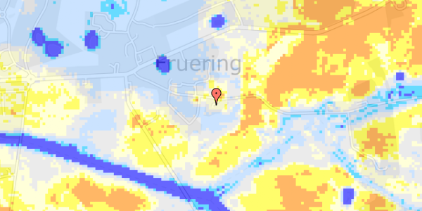 Ekstrem regn på Fruering Kirkevej 34